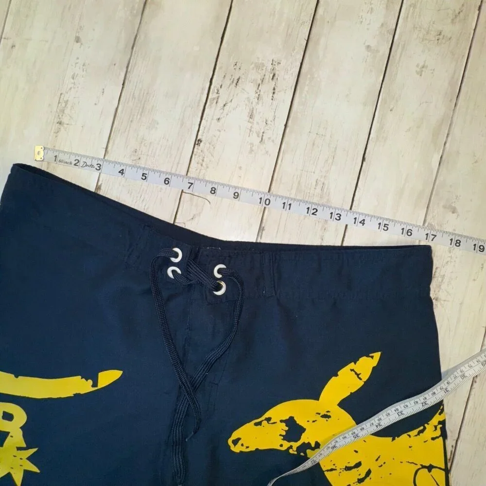 Hoxley Australia Men's Board Shorts Blue Size L Kangaroo Summer Ocean Relax